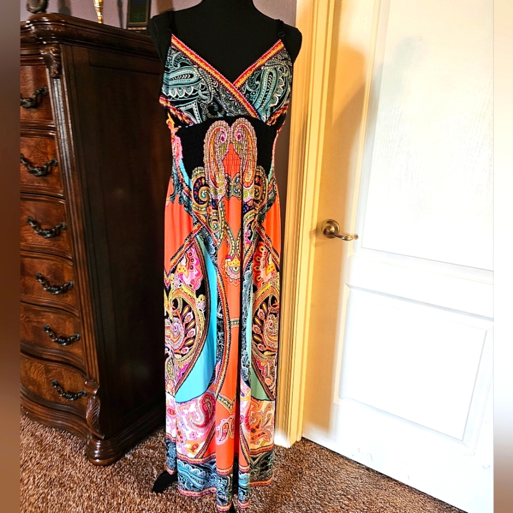 Olivia Matthews Graphic print Maxi Dress